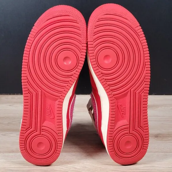 Nike Air Force 1 High Shoes Mens Size 10 Red Emotionally Unavailable AV5840-600