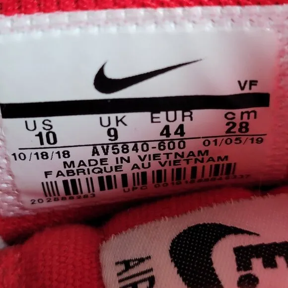 Nike Air Force 1 High Shoes Mens Size 10 Red Emotionally Unavailable AV5840-600