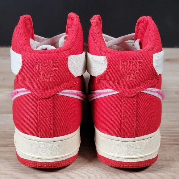 Nike Air Force 1 High Shoes Mens Size 10 Red Emotionally Unavailable AV5840-600