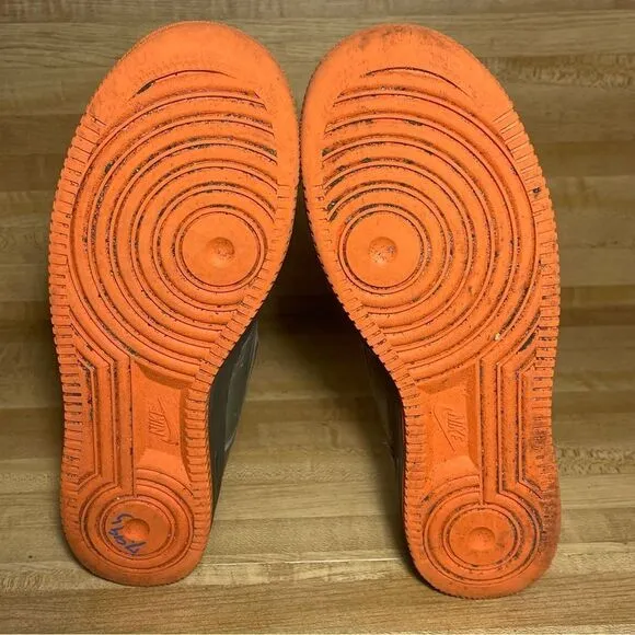 Nike Air Force 1 Low Skive Tech VT Green 2012 Mens 8.5 Womens 10 Orange OG Shoes