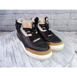 Nike Air Jordan 3 Retro GS Desert Elephant Brown/Black  Youth 6.5Y Women 8 Used