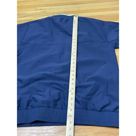 Nike Air Jordan Coaches Jacket Men's L Blue Jumpman Logo Embroidery Short Sleeve