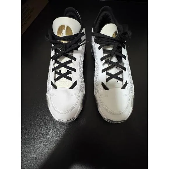 Nike Air Jordan XXXVIII 38 Low White-Metallic Gold-Black Sz 10 [FD2326-107] VNDS