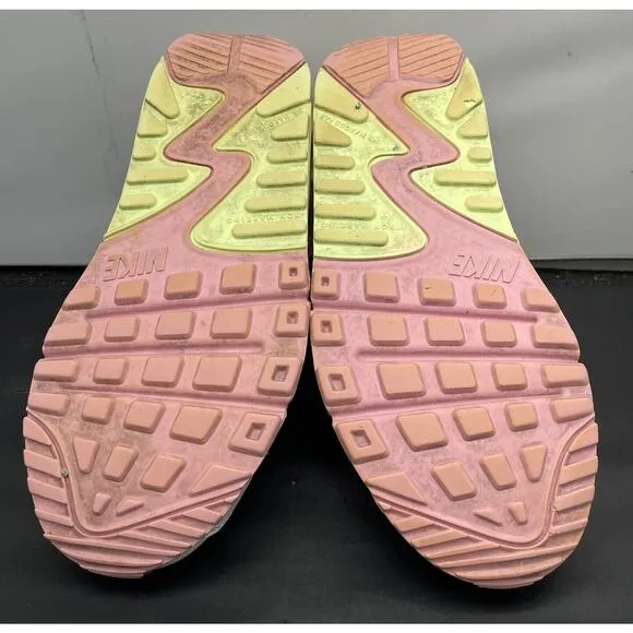 Nike Air Max 90 Pink Barely Rare Volt Leopard Shoes Girls Size 5Y Fast Ship