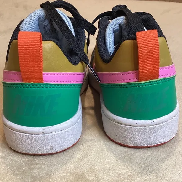 Nike Big Kid Court Borough Sneakers, MultiColor Block, Youth 6 (fits women 7.5)