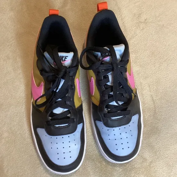 Nike Big Kid Court Borough Sneakers, MultiColor Block, Youth 6 (fits women 7.5)