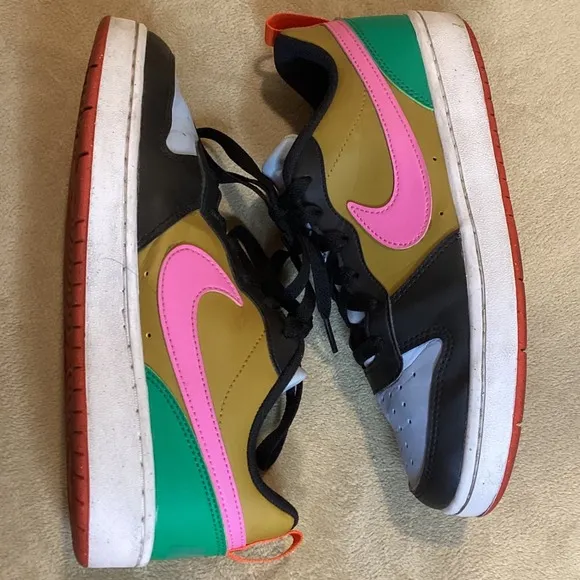 Nike Big Kid Court Borough Sneakers, MultiColor Block, Youth 6 (fits women 7.5)