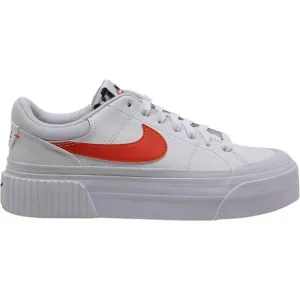 Nike Court Legacy Lift Platform Shoes Women’s Size 7.5 White Orange DZ5203-100