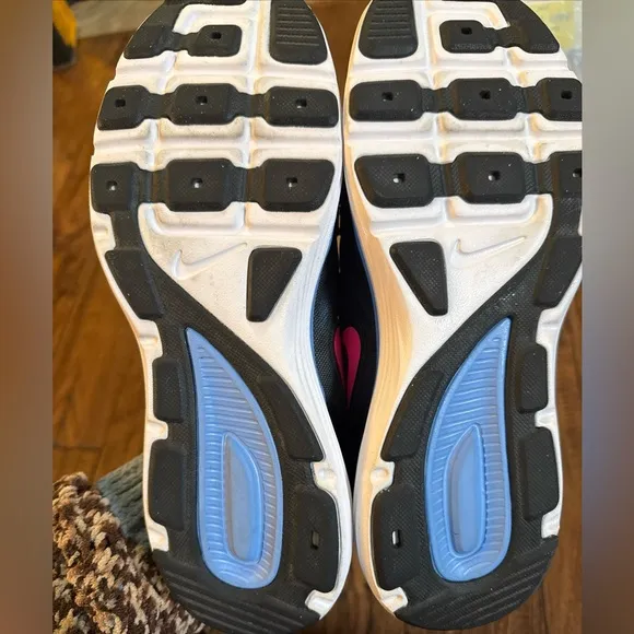 Nike‎ Dual Fusion ST3 Women Black Pink Blue Running Shoes 9.5 #657498-003