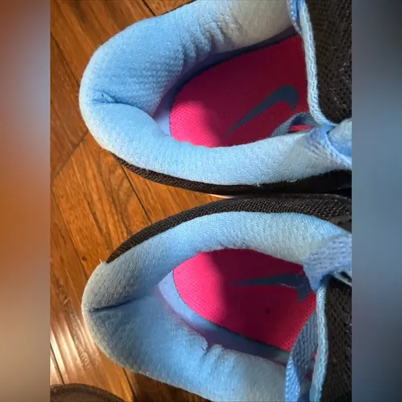 Nike‎ Dual Fusion ST3 Women Black Pink Blue Running Shoes 9.5 #657498-003