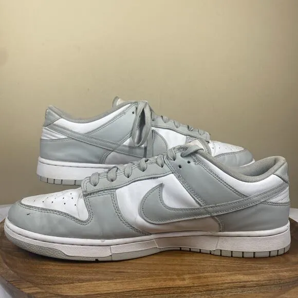 Nike Dunk Low Grey Fog Mens White And Grey Size 14 Low Top Shoes Sneakers