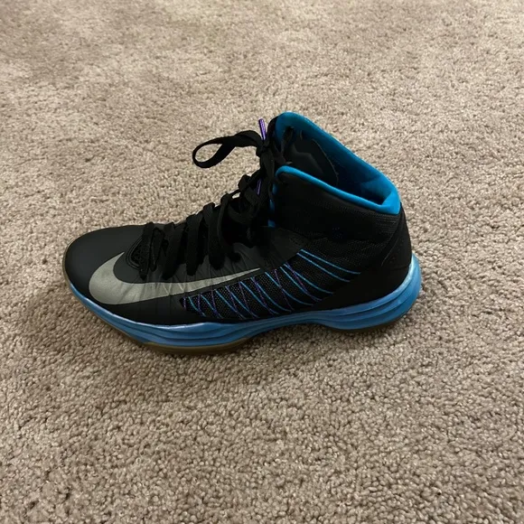 Nike Hyperdunk  Lunarlon Black and Blue Basketball Shoe Men’s Size 10