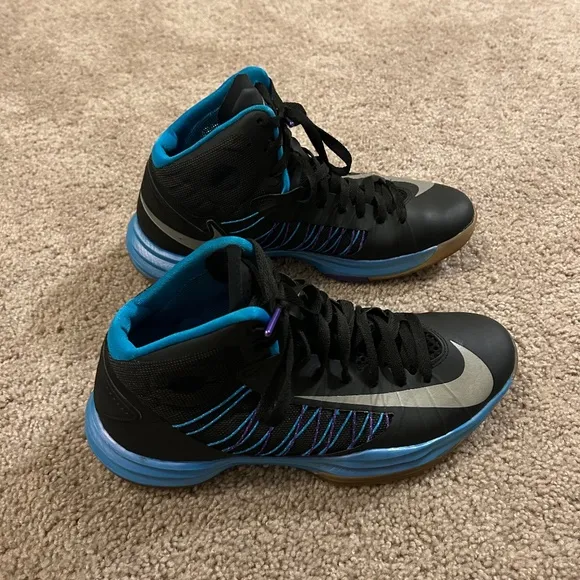 Nike Hyperdunk  Lunarlon Black and Blue Basketball Shoe Men’s Size 10
