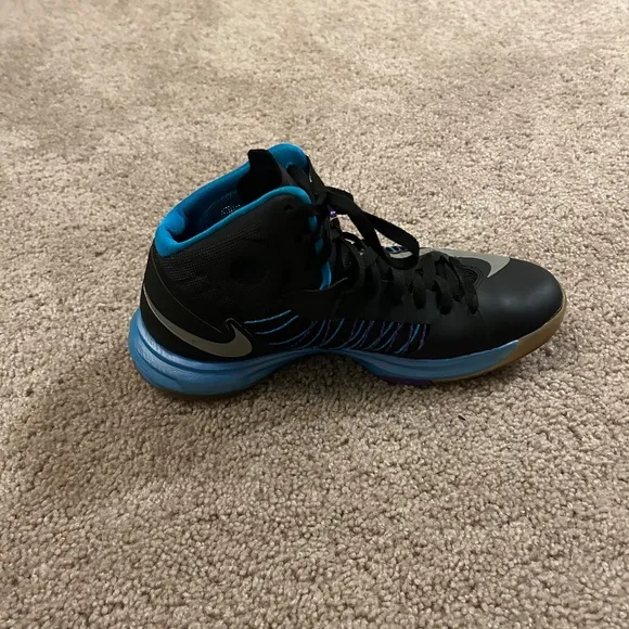 Nike Hyperdunk  Lunarlon Black and Blue Basketball Shoe Men’s Size 10