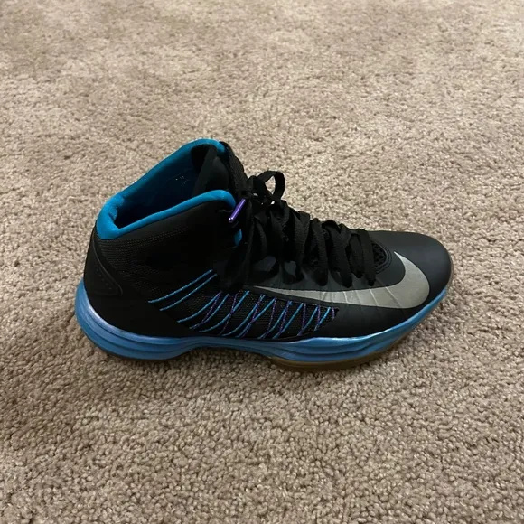 Nike Hyperdunk  Lunarlon Black and Blue Basketball Shoe Men’s Size 10