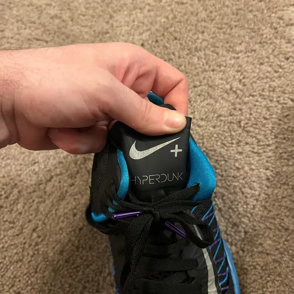 Nike Hyperdunk  Lunarlon Black and Blue Basketball Shoe Men’s Size 10