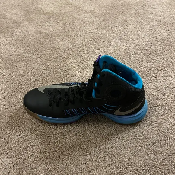 Nike Hyperdunk  Lunarlon Black and Blue Basketball Shoe Men’s Size 10