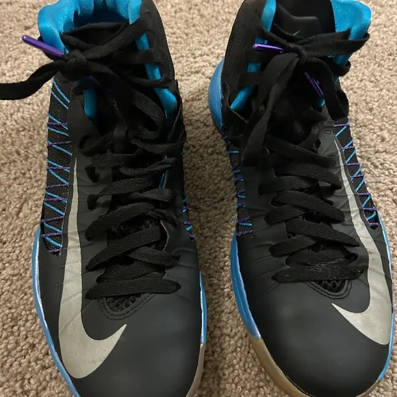 Nike Hyperdunk  Lunarlon Black and Blue Basketball Shoe Men’s Size 10