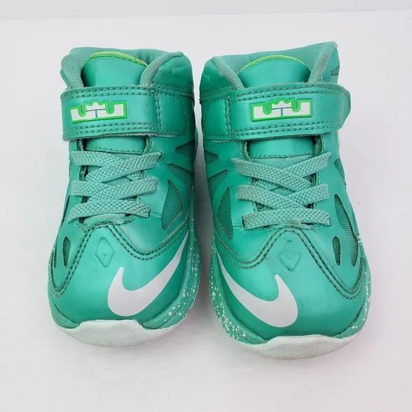 Nike Lebron X TD Kids Size 8C Seafoam Green Fashion Sneaker Shoes 543566 303