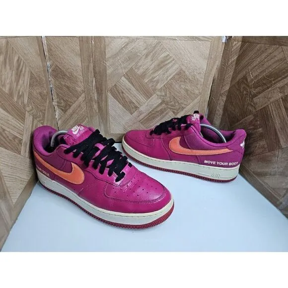 Nike Men's Air Force 1 &quot;Keep Your Body&quot; Fashion Purple Size 10.5.   241