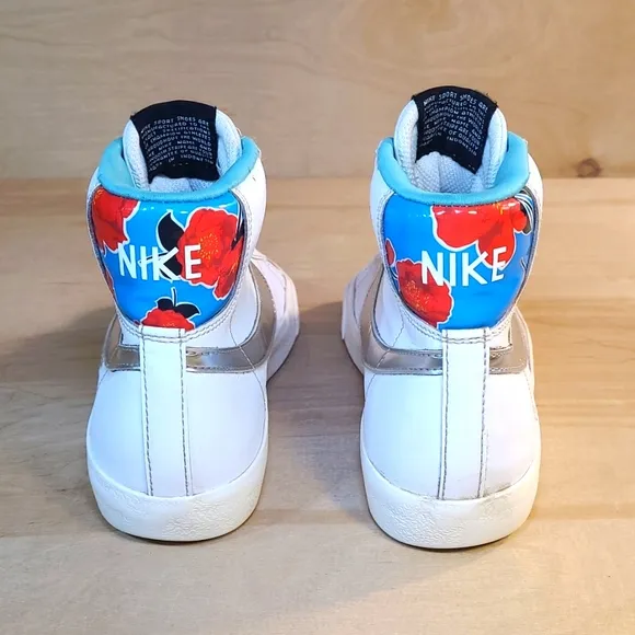 Nike Mid Blazer 77 White Leather  Athletic Shoes