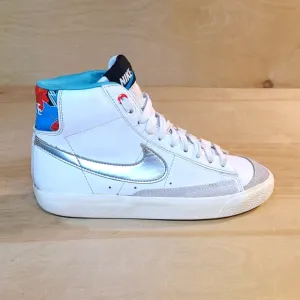 Nike Mid Blazer 77 White Leather  Athletic Shoes