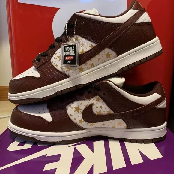 Nike SB Dunk Low OG QS Men's Shoes - White and Brown