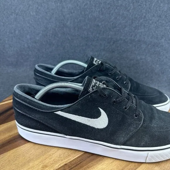 Nike Zoom Stefan Janoski SB OG Mens Size 12 Shoes Black Suede Skate Sneakers