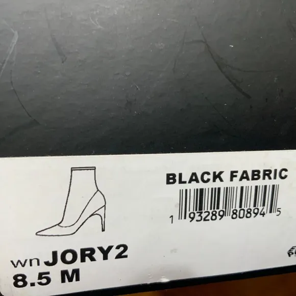 NINE WEST Jory 2 Stretch Booties Pointed toe Stiletto Heel Black Ankle Boots 8.5