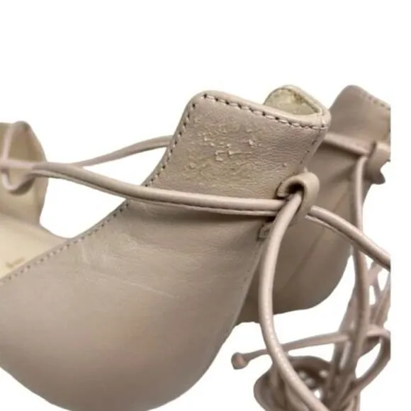 Nine West Shoes WMNS 11 Strappy Flats Eladiao Pointed Toe Criss Neutral Wedding