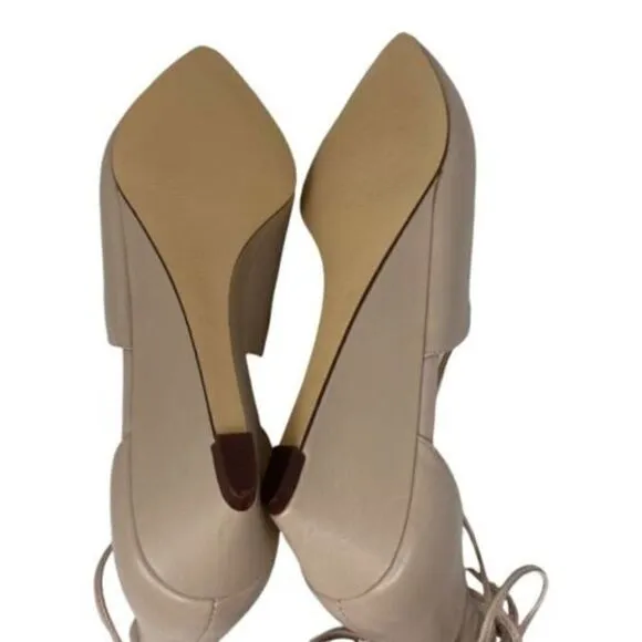 Nine West Shoes WMNS 11 Strappy Flats Eladiao Pointed Toe Criss Neutral Wedding