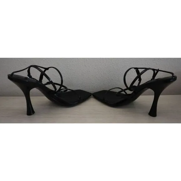 Nine West WNAVES3 Women's Sz 10 M Black Aves Strappy Dress Sandals SIB