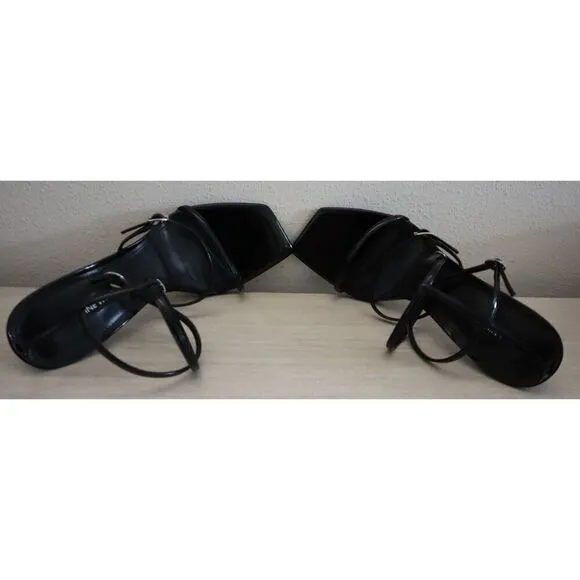 Nine West WNAVES3 Women's Sz 10 M Black Aves Strappy Dress Sandals SIB