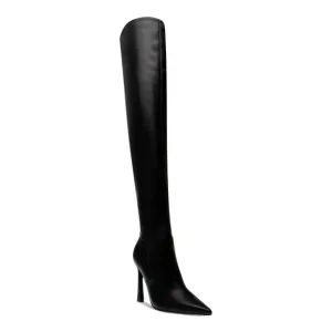Nine West Womens Tacy Over The Knee Heels Black Smooth