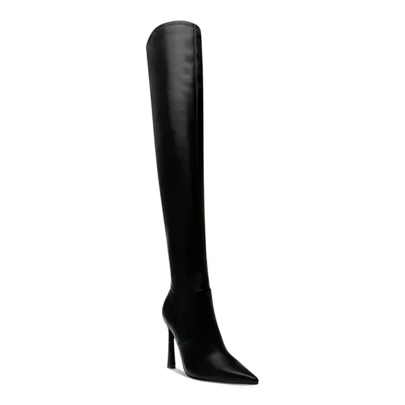 Nine West Womens Tacy Over The Knee Heels Black Smooth