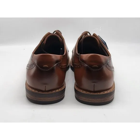 Nunn Bush Brown Leather Oxford Mens Dress Shoes W/Comfort Gel Sole 9M