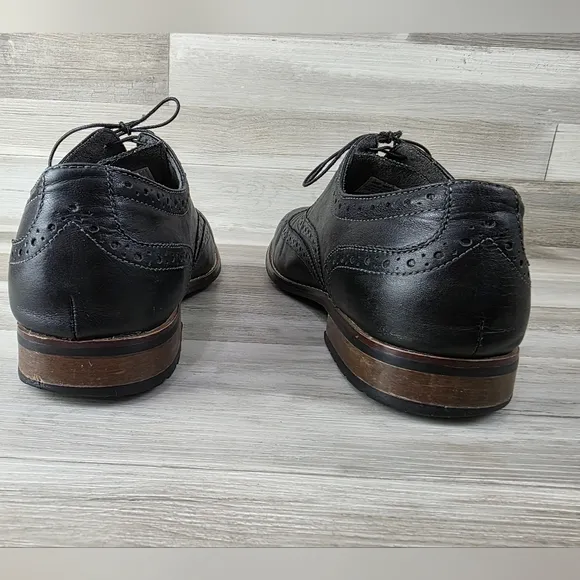 Nunn Bush Mens Black Leather Wingtip Oxford Mens Size 11 #84637