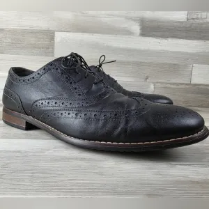 Nunn Bush Mens Black Leather Wingtip Oxford Mens Size 11 #84637