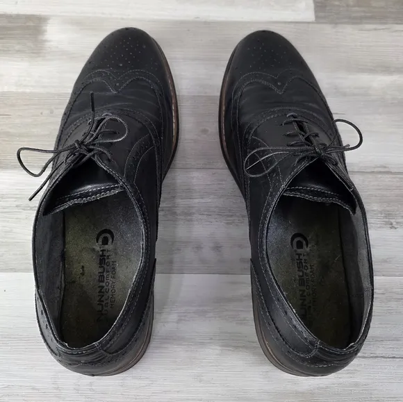 Nunn Bush Mens Black Leather Wingtip Oxford Mens Size 11 #84637