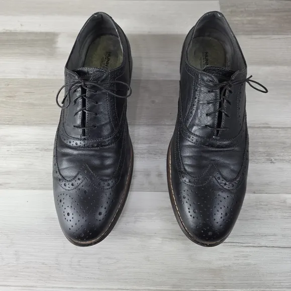 Nunn Bush Mens Black Leather Wingtip Oxford Mens Size 11 #84637
