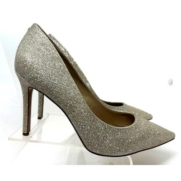NWB SAM EDELMAN Hazel Light Gold Mesh Special Occasion 3.75&quot; Heels Shoes 9 W