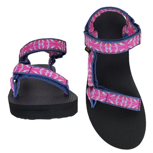 NWB Teva midform universal strappy sandals triton raspberry sorbet