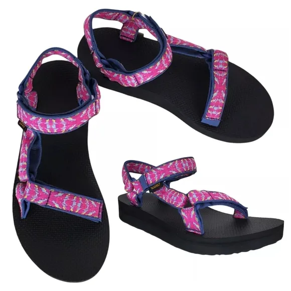 NWB Teva midform universal strappy sandals triton raspberry sorbet