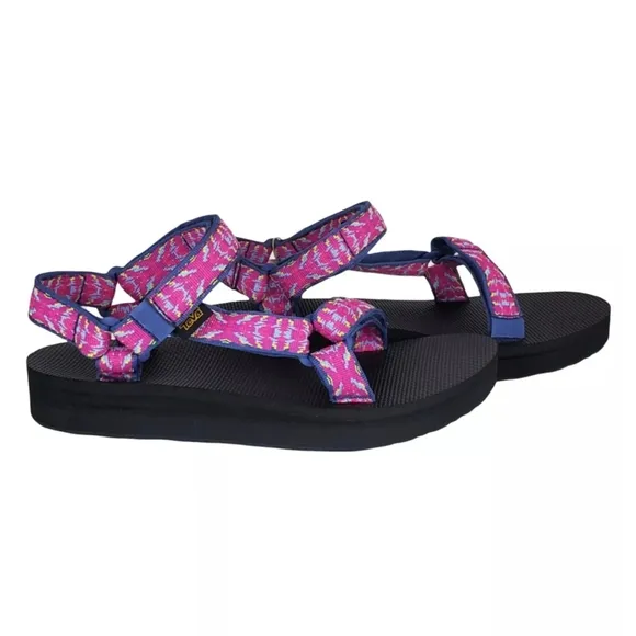 NWB Teva midform universal strappy sandals triton raspberry sorbet