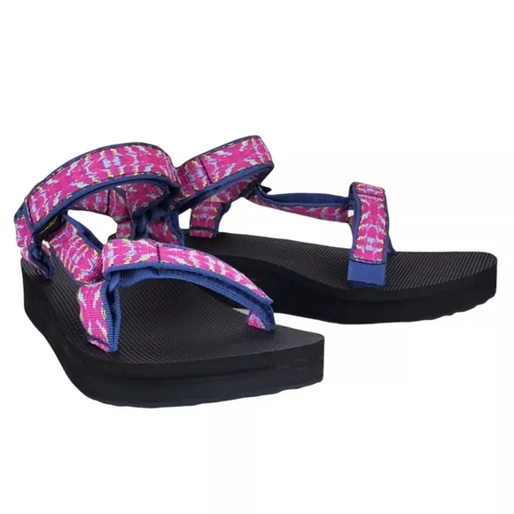 NWB Teva midform universal strappy sandals triton raspberry sorbet