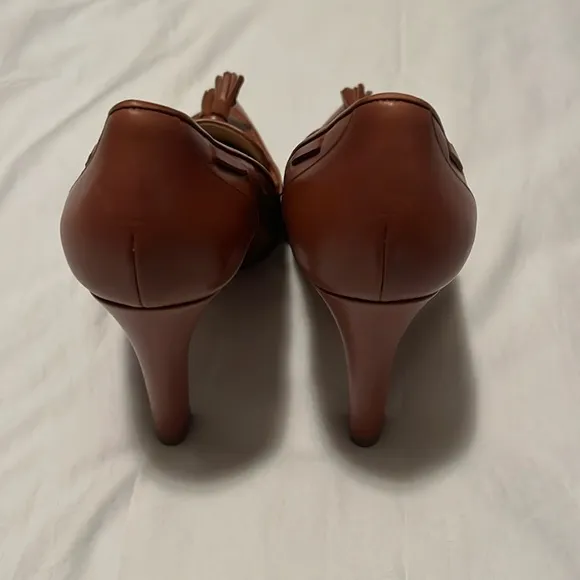NWB:Ralph Lauren Purple Label Oxford 4 Inch Heel Gold 39B Made In Italy.…