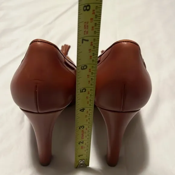 NWB:Ralph Lauren Purple Label Oxford 4 Inch Heel Gold 39B Made In Italy.…