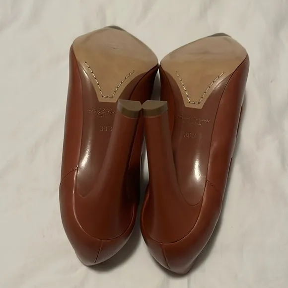 NWB:Ralph Lauren Purple Label Oxford 4 Inch Heel Gold 39B Made In Italy.…