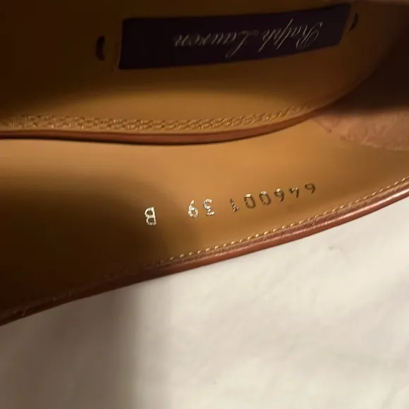 NWB:Ralph Lauren Purple Label Oxford 4 Inch Heel Gold 39B Made In Italy.…
