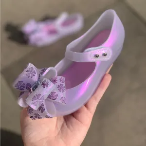 NWOB MINI MELISSA Ultragirl Sweet XI Kids Flats In Pearly Lilac Size 9T